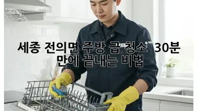 세종 전의면 주방 급 청소 🚨 30분 만에 끝내는 비법